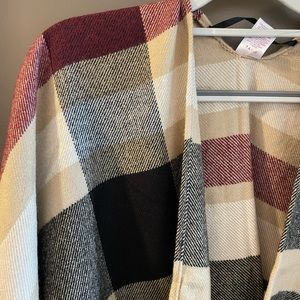 Plaid cozy wrap